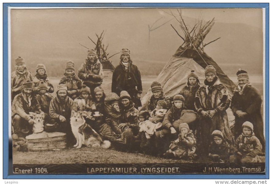 NORVEGE -- Eneret 1904 - Lappefamilier - Lyngseidet - Norvège
