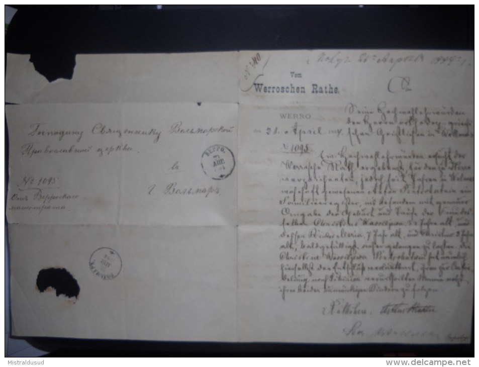 Russie Document De 1884 - Briefe U. Dokumente