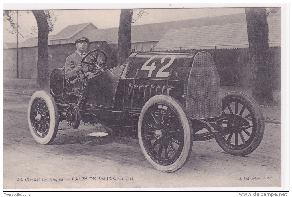 LOT 15 CPA COURSE AUTOMOBILE du Circuit de DIEPPE de 1906 toutes de l´Editeur A. Bettembos (voir description du Lot)