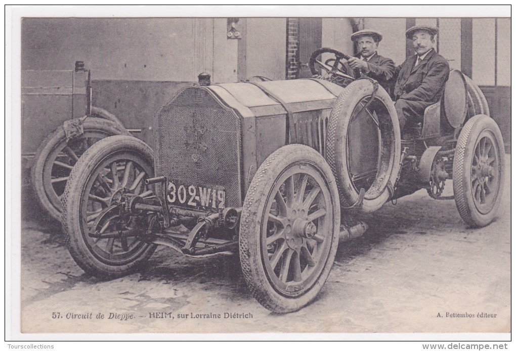 LOT 15 CPA COURSE AUTOMOBILE du Circuit de DIEPPE de 1906 toutes de l´Editeur A. Bettembos (voir description du Lot)