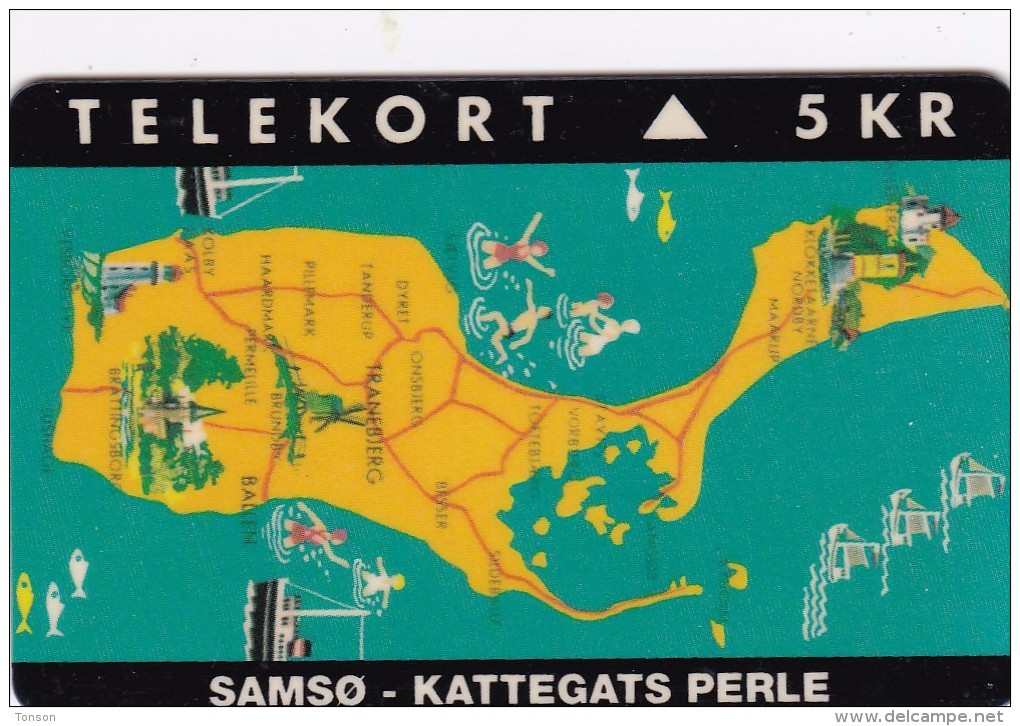 Denmark, JP 006, Samsoe "The Pearl Of Kattegat",Lighthouse,  Mint, Only 3.000 Issued, 2 Scans. - Leuchttürme