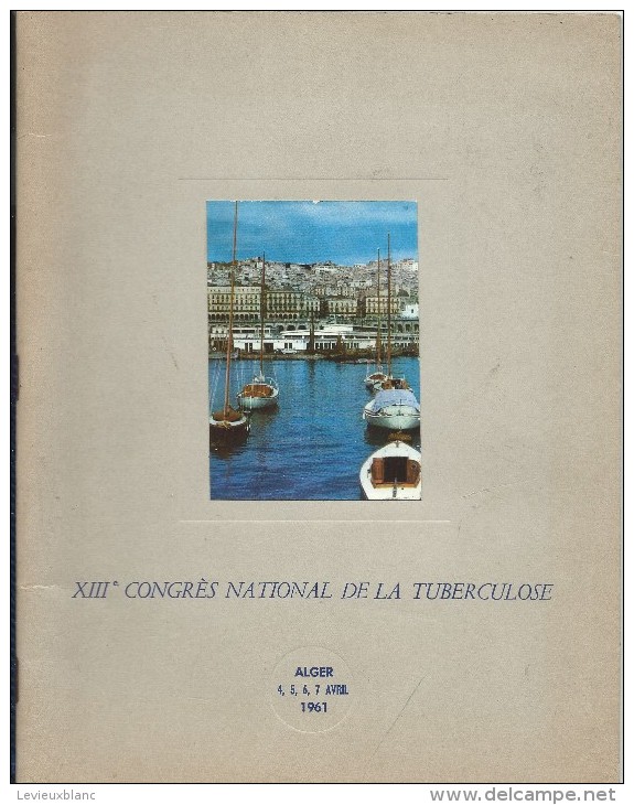 Programme/XIIIe Congrés Nationale De La Tuberculose/Plaquette De Luxe/ALGER//1961  PROG79 - Programmes