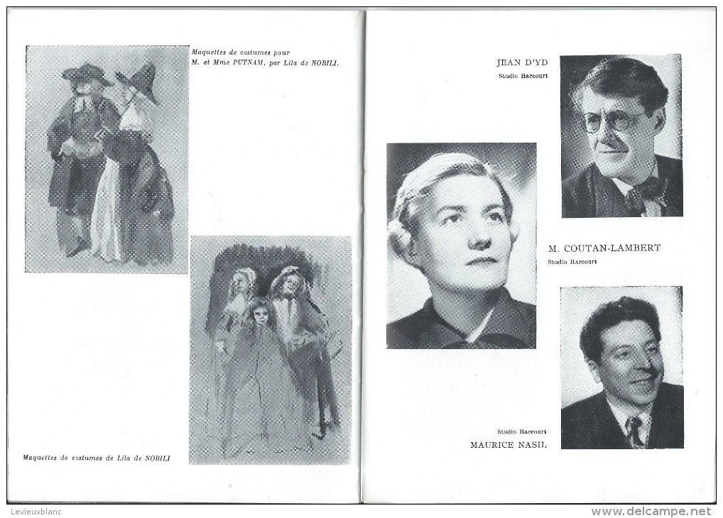 Théatre Sarah Bernhardt/  Les Sorciéres de Salem/ Miller /Aymé/Yves Montand /Simone Signoret/Paris /1954     PROG83