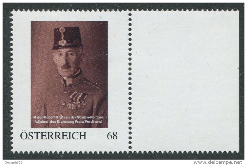 ÖSTERREICH / 8115944 / Major Rudolf Graf Van Der Straten-Ponthoz / Postfrisch / ** / MNH - Personalisierte Briefmarken