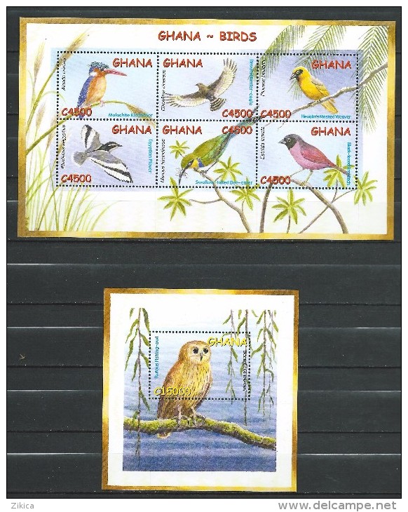 Ghana 2002 Birds.full Serial.MNH - Ghana (1957-...)