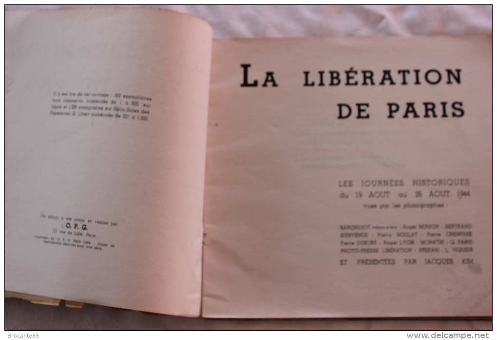 Liberation De Paris Les Journée Historiques Du 19 Au 26 Aout 1944 Dedicace De Rol Tanguy - Français