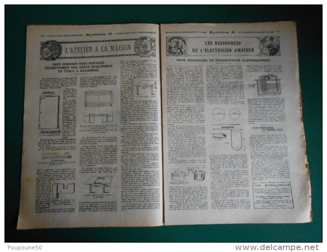 1925 SYSTEME D Le Journal Du Débrouillard N:39 Dessin De DERFLA  Pour Contruire Unr Petite Turbine A Eau   Imp. à SCEAUX - Autres & Non Classés