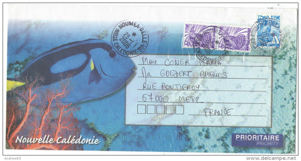 FRANCIA - France - Nouvelle Caledonie - 2006 - Prioritaire - Prestamped Envelope - 2 X 5 + 100 - Viaggiata Da Nouméa ... - Lettres & Documents