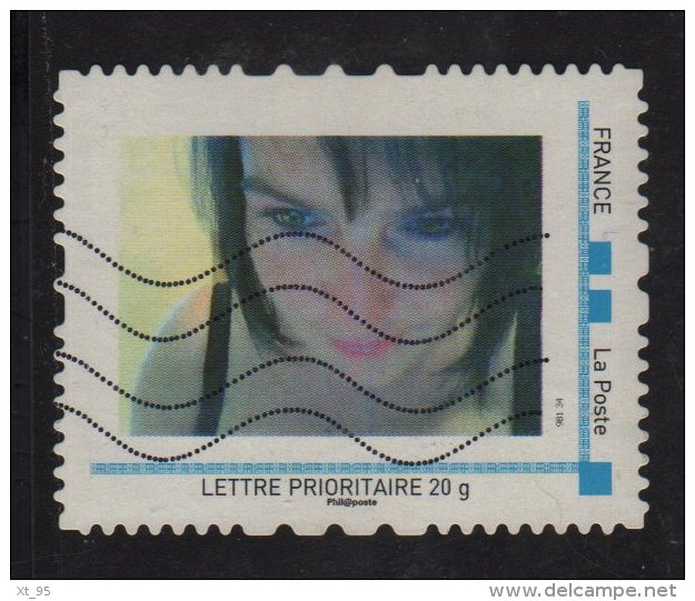 Timbre Personnalise Oblitere - Lettre Prioritaire - Visage Fille - Gebraucht