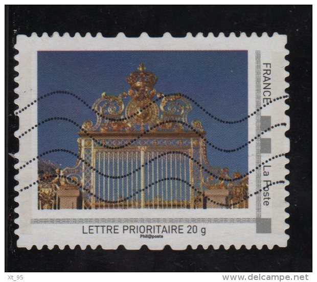 Timbre Personnalise Oblitere - Lettre Prioritaire - Grilles Chateau - Used Stamps