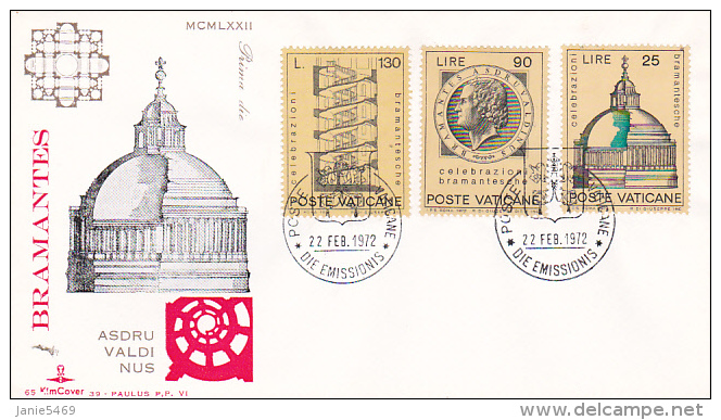 Vatican City 1972 Bramante Kim Cover - Used Stamps