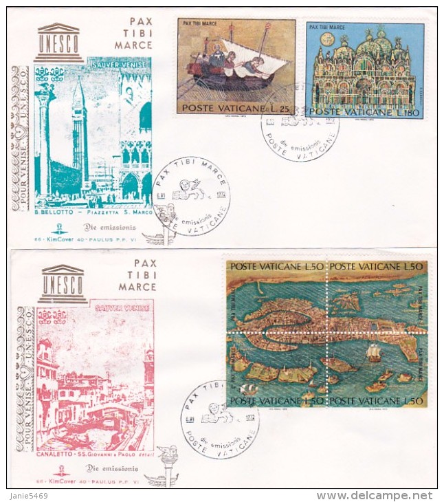 Vatican City 1972 Save Venice Kim Cover - Used Stamps