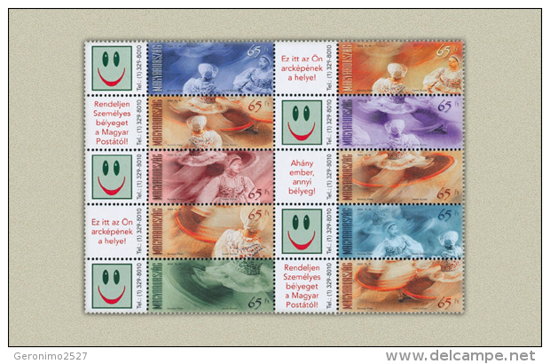 HUNGARY 2004 EVENTS The 3rd International Festival FOLKLORIADA - Fine Set + Labels MNH - Unused Stamps