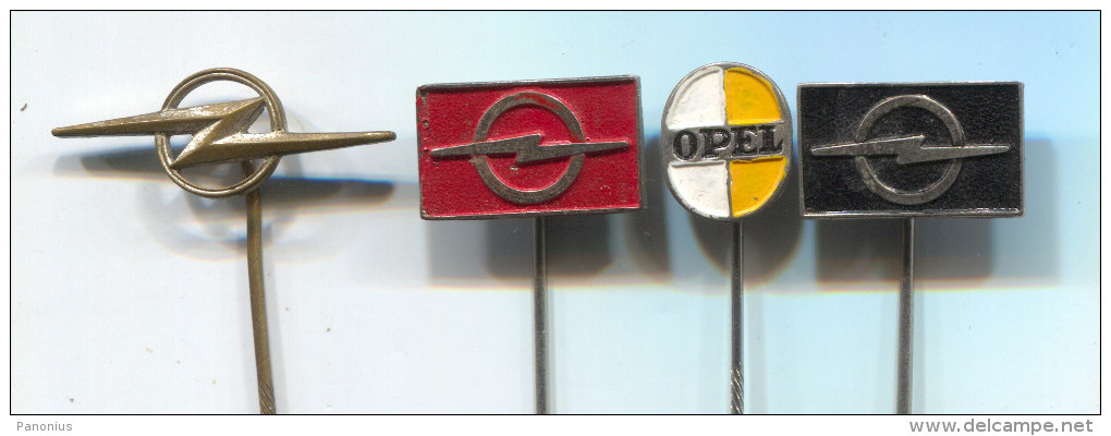 OPEL - Car Auto  Automobile, Vintage Pin  Badge, 4 Pieces - Opel