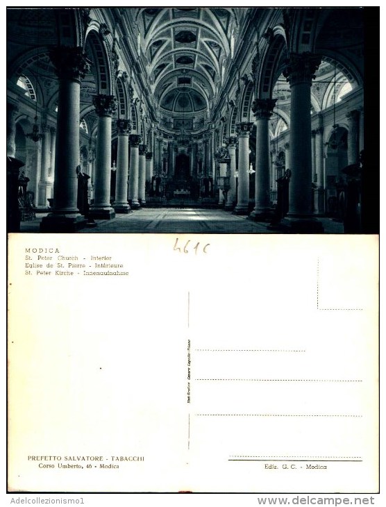 461c) Cartolina Di Modica Alta-chiesa Di S. Giorgio- Interno-nuova - Modica