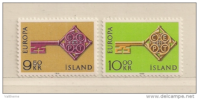 ISLANDE  ( EUIS - 142 )  1968  N° YVERT ET TELLIER     N° 372/373   N** - Ongebruikt