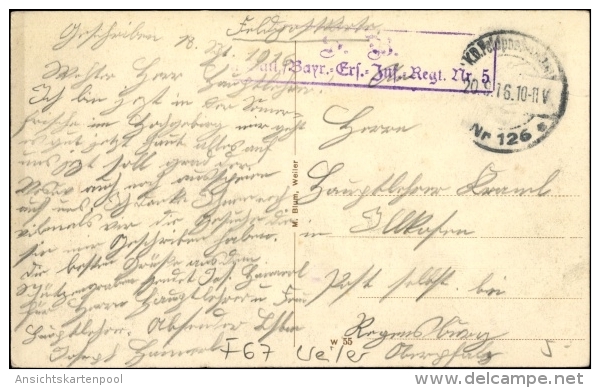 Cp Villé Weiler Elsass Bas Rhin, Steige Im Hinteren Weilertal, Gefecht Am 14 August 1914, I. WK - Sonstige & Ohne Zuordnung