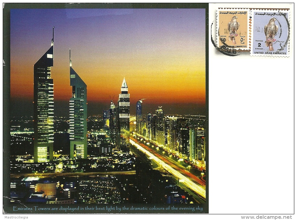 UNITED ARAB EMIRATES  EMIRATI ARABI UNITI  DUBAI  Emirates Towers  Skyscraper   Nice Stamps Hawk Theme - Verenigde Arabische Emiraten