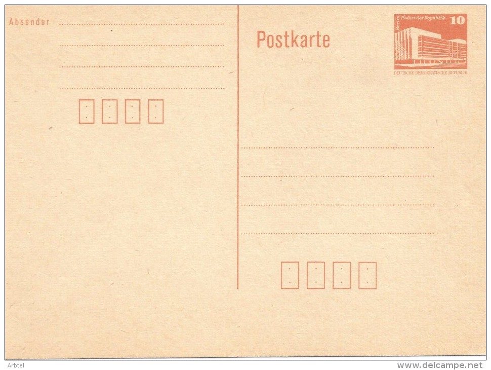 ALEMANIA DDR ENTERO POSTAL - Autres & Non Classés