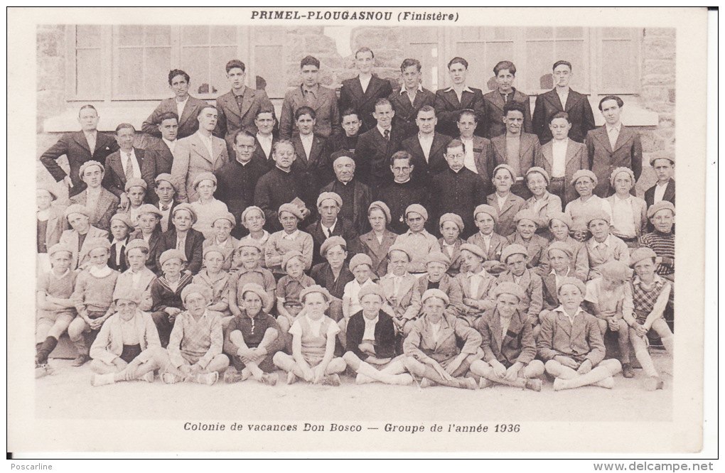 29 PRIMEL - PLOUGASNOU, Colonie De Vacances Don Bosco, Groupe Année 1936, à Voir !!!! - Primel