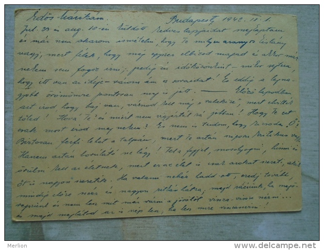 Hungary-  Postal Stationery  Budapest To Temesvár Timisoara   1942  Censure Censored Romania      D131738 - Lettres & Documents