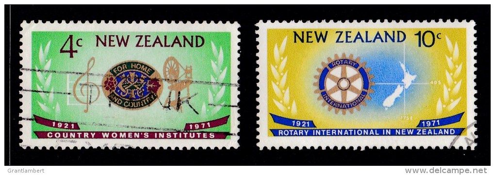 New Zealand 1971 Anniversaries - Rotary &amp; Country Women's Institutes Set Used - - - Used Stamps