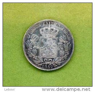 BELGIQUE - 2 ½ Francs Argent LEOPOLD I, Tête Nue 1849 - 2 ½ Frank