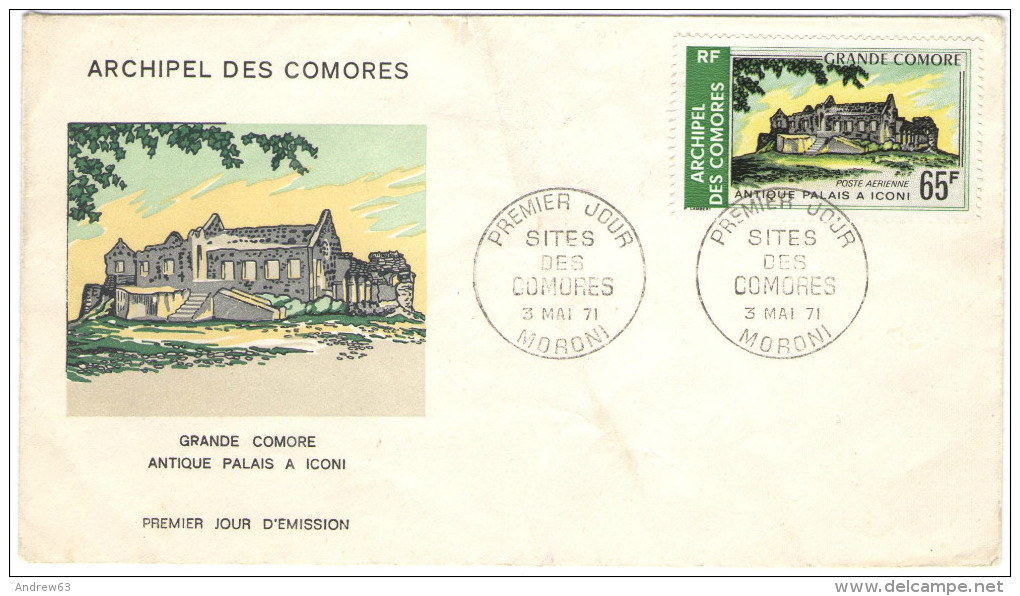 Isole Comore - Archipel Des Comores - 1971 - Grand Comore, Antique Palais A Iconi - MORONI - FDC - Lettres & Documents