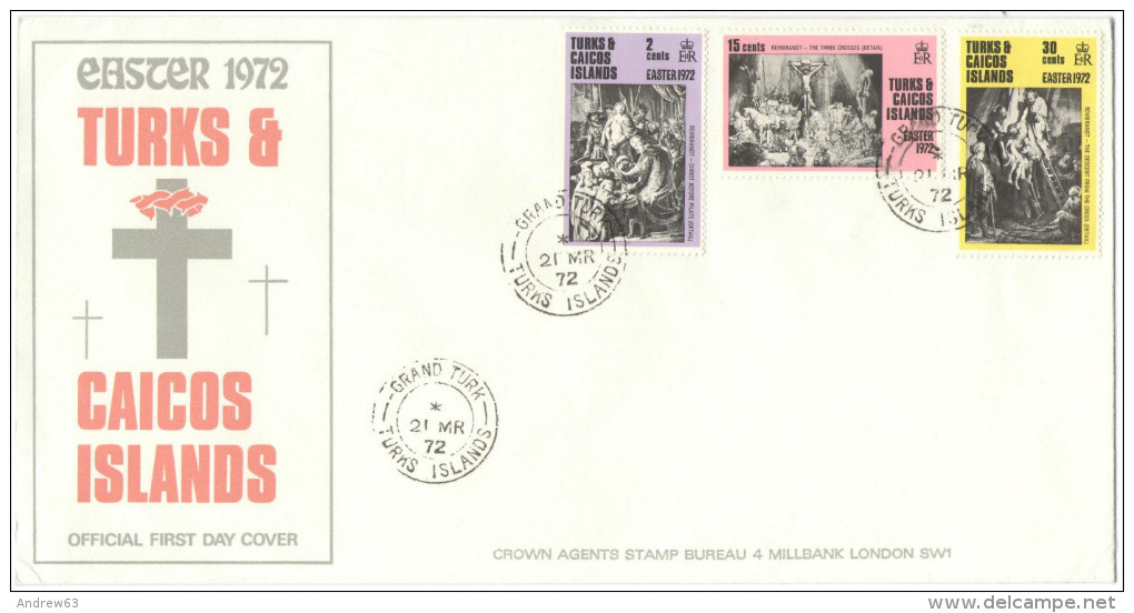 Turks & Caicos Islands - 1972 - Easter - Grand Turk - FDC - Turks E Caicos