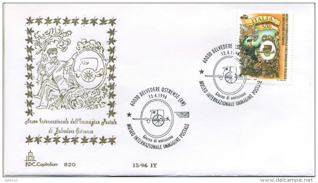 ITALIA - FDC  CAPITOLIUM 1996 -  MUSEO DELL´ IMMAGINE POSTALE - ANNULLO SPECIALE - FDC