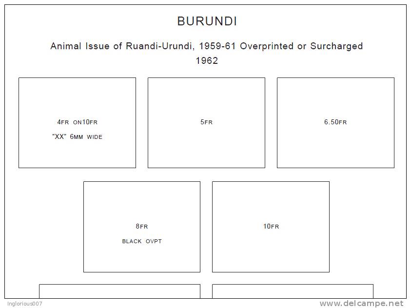 BURUNDI STAMP ALBUM PAGES 1962-2011 (327 Pages) - Inglese