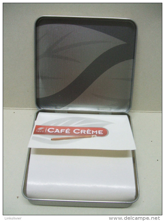 BOITE Métal Vide CAFE CREME PICCOLINI Original (20 Cigares) - Sigarenkokers