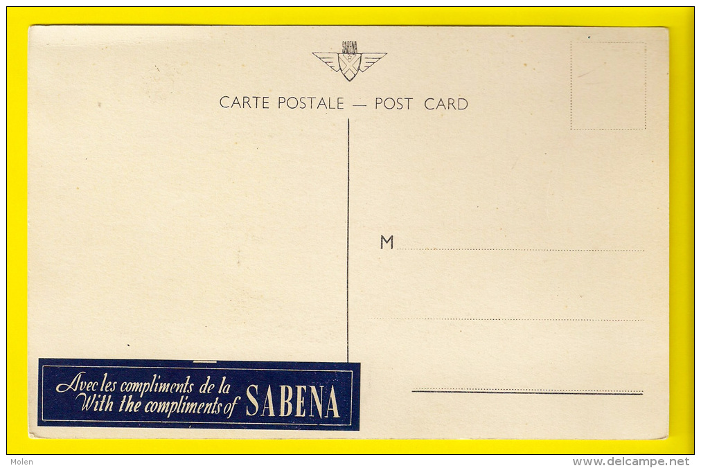 CARTE De ROUTE SABENA BRUXELLES Haren-PARIS Le Bourget AËROPORT LUCHTHAVEN AIRPORT FLUGHAFEN AVION VLIEGTUIG PLANE 2701 - Sonstige & Ohne Zuordnung