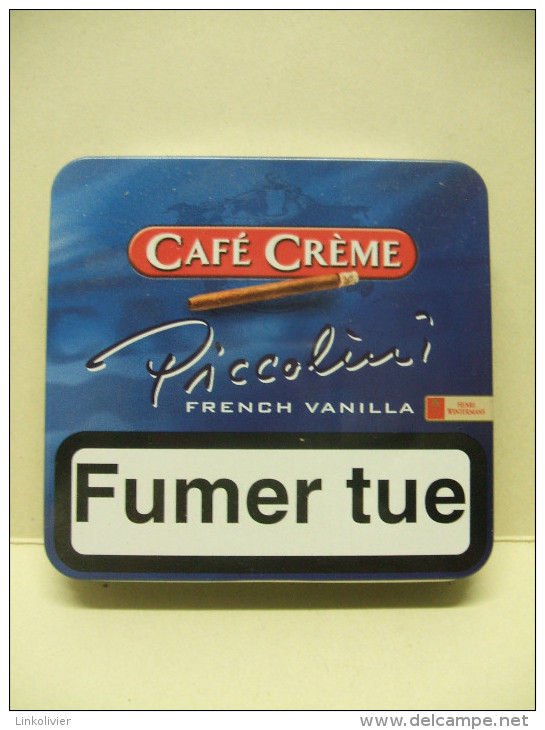 BOITE Métal Vide CAFE CREME PICCOLINI French Vanilla (20 Cigares) - Étuis à Cigares