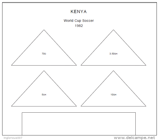 KENYA STAMP ALBUM PAGES 1963-2011 (115 pages)