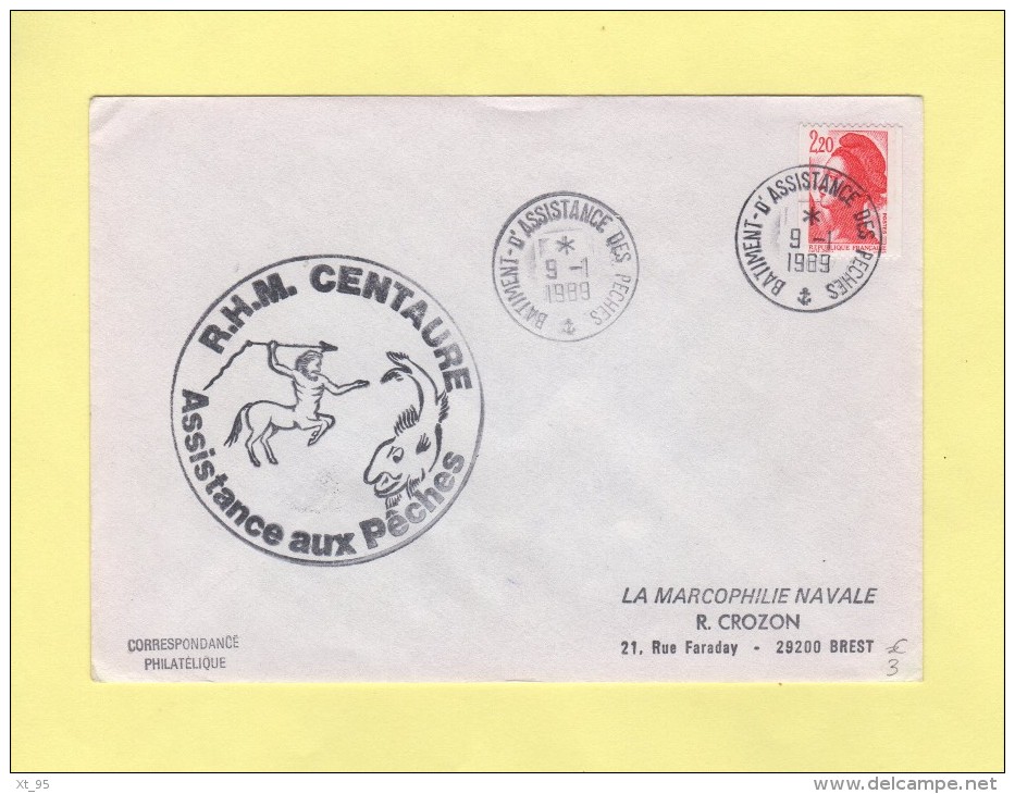 Batiment D Assistance Des Peches - 9-1-1989 - RHM Centaure - Naval Post