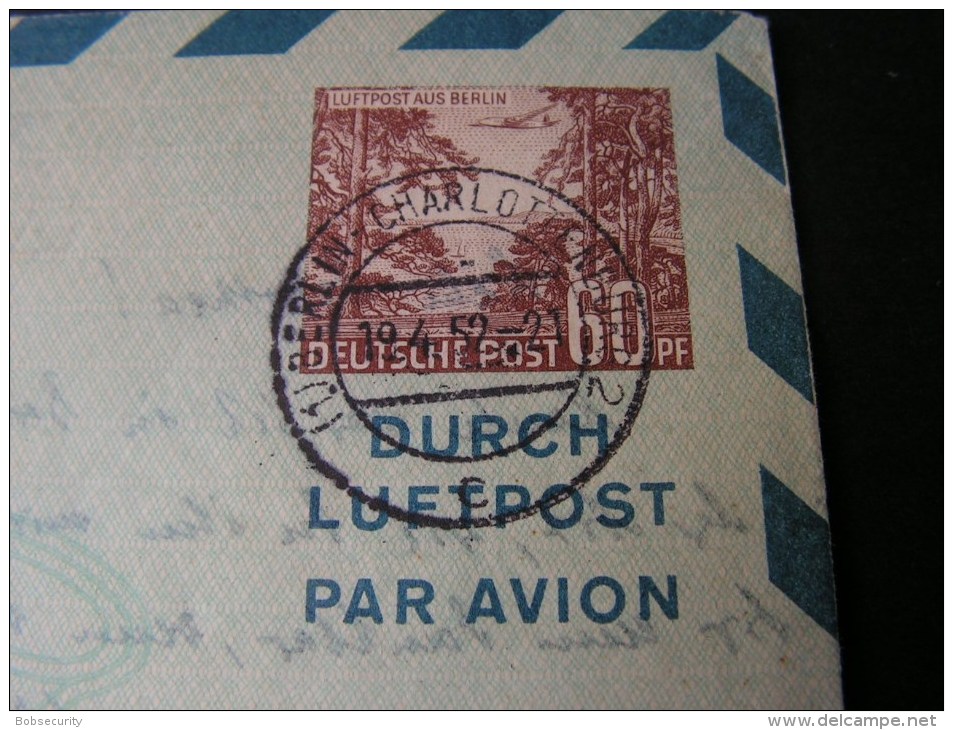 ==  Berlin Aerogramme 1952 - Briefe U. Dokumente