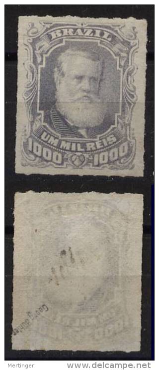Brazil 1877 Dom Pedro 1000R Mi# 47 * Signiert Bühler - Unused Stamps