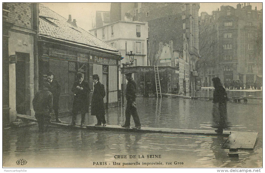 Inondations de Paris : lot de 10 cartes