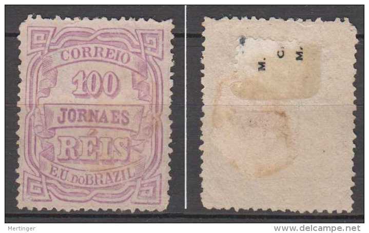 Brazil Brasil Mi# 96 (*) Mint 100R Jornais 1890 - Ongebruikt