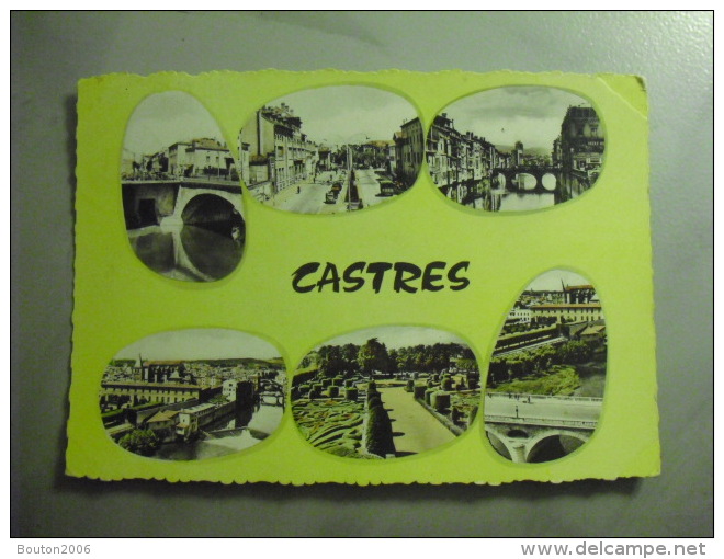 Castres 1962 Vue Sur L'Agout Esplanade Bd Carnot Jardins De L'Evêché Dessiné Par Le Notre - Castres