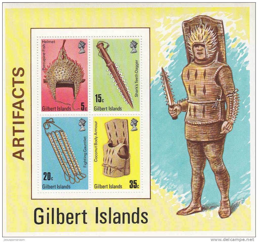 Gilbert Hb 1 Manchas En La Goma - Îles Gilbert Et Ellice (...-1979)