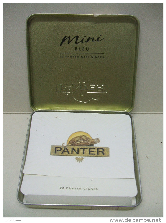 BOITE Métal Vide PANTER MINI Bleu (20 Cigares) - Cigar Cases