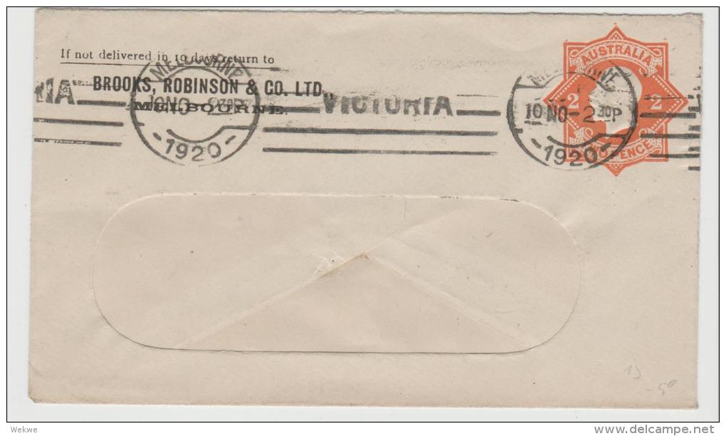 Aus325 / George V. Octagonal, Private Firmenganzsache Melbourne - Enteros Postales