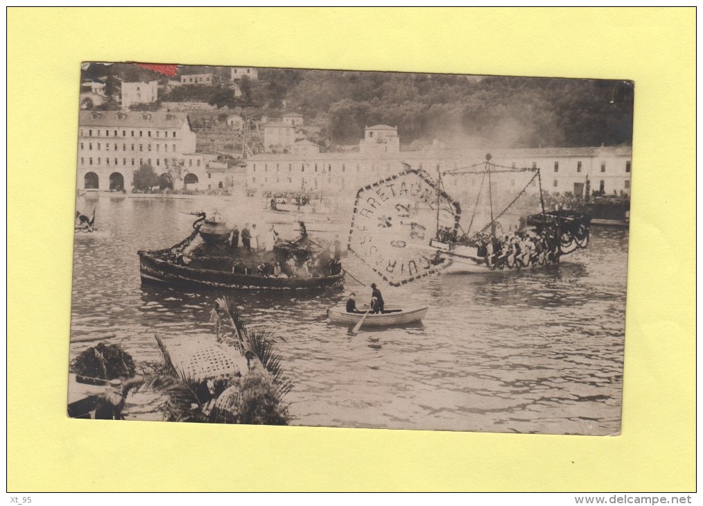 Cuirasse Bretagne - 6-12-1927 - Poste Navale Embarquee - Carte Photo Fete Bateaux - Poste Navale