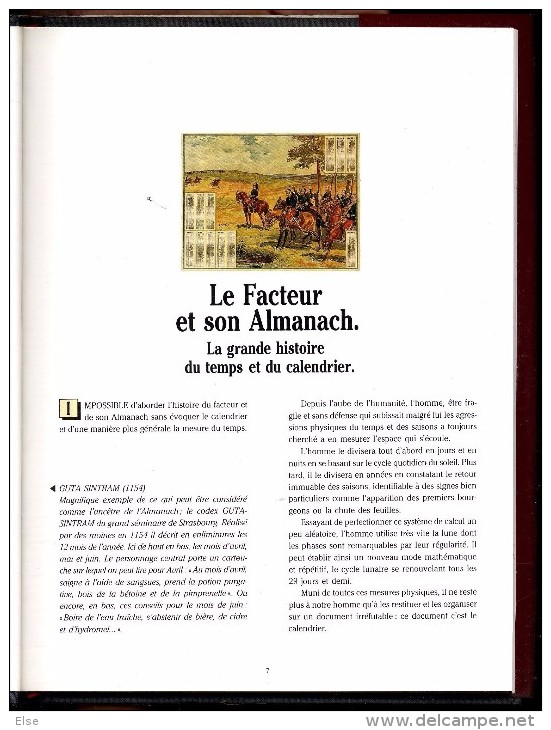 LE FACTEUR ET SON ALMANACH DES ORIGINES A NOS JOURS FRANCOIS BERTIN - 91 PAGES - NOMBREUSES ILLUSTRATIONS  OBERTHUR 1991 - Autres & Non Classés