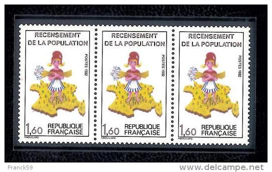 RECENSEMENT - Y&T N° 2202a AU MILIEU D'UNE BANDE DE TROIS ** MNH - Neufs