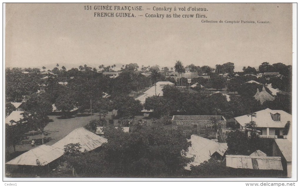 GUINEE FRANCAISE  CONAKRY A VOL D'OISEAU - Guinée Française