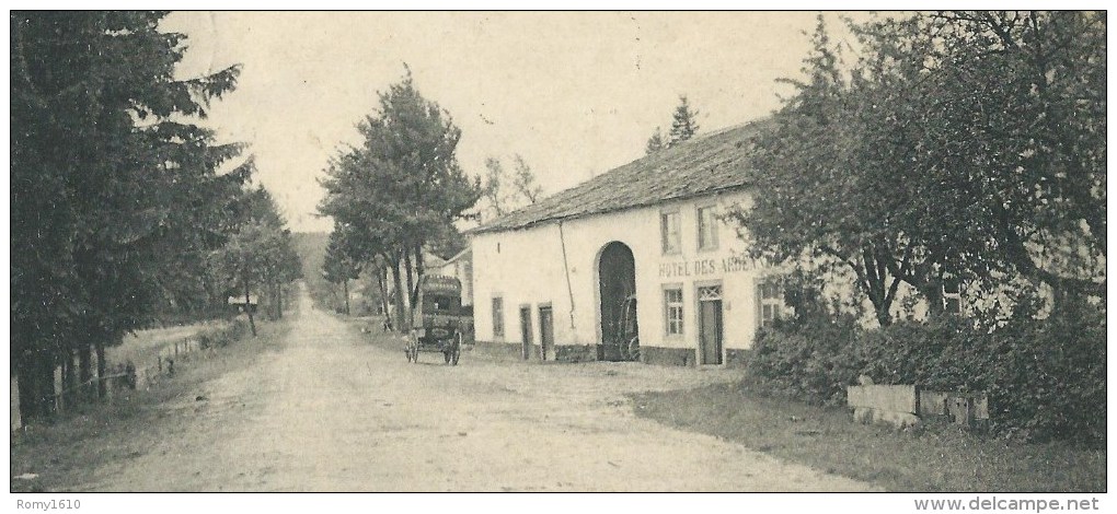 Manhay.  Hôtel Des Ardennes Et Malle-Poste. Voyagée En 1908. 3 Scans. - Manhay