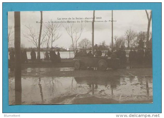 CPA - Inondation Janvier 1910 L´Automobile-Bateau Du 5è Génie Avenue De Paris RUEIL 92 - Rueil Malmaison